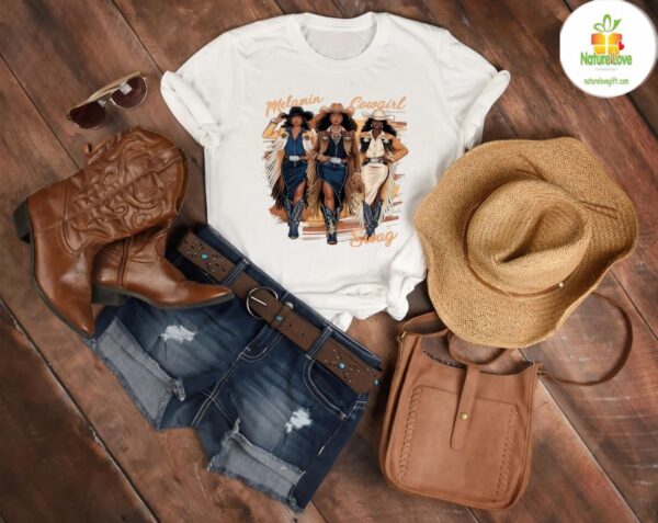 Black Cowgirl Shirt Melanin Rodeo Queen Tee Western Wear