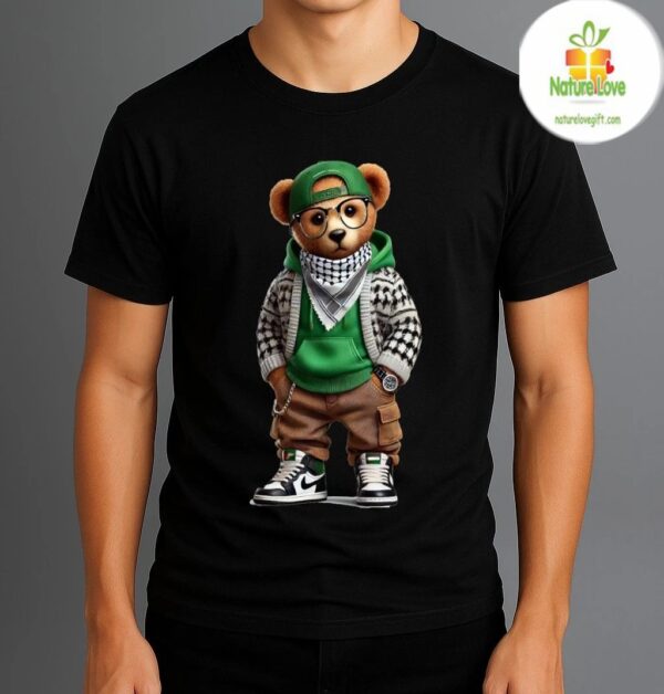 Boys Bear Polo Shirt Urban Streetwear Youth Tee