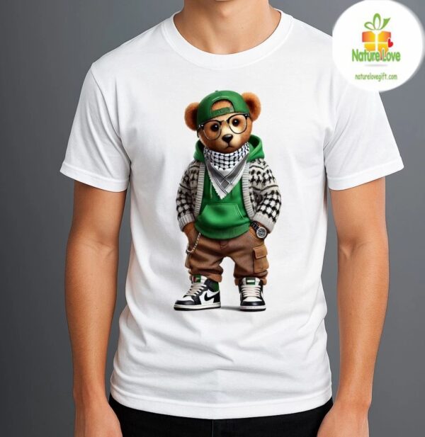 Boys Bear Polo Shirt Urban Streetwear Youth Tee