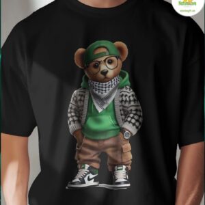 Polo Style Bear Shirt – Mens Urban Streetwear Tee Graphic Design 3