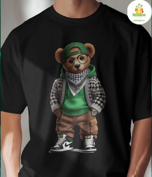 Boys Bear Polo Shirt Urban Streetwear Youth Tee