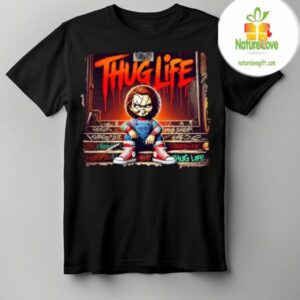 Chucky Thug Life T shirt Halloween 2024 Horror Icons Scary Killers Tee 2
