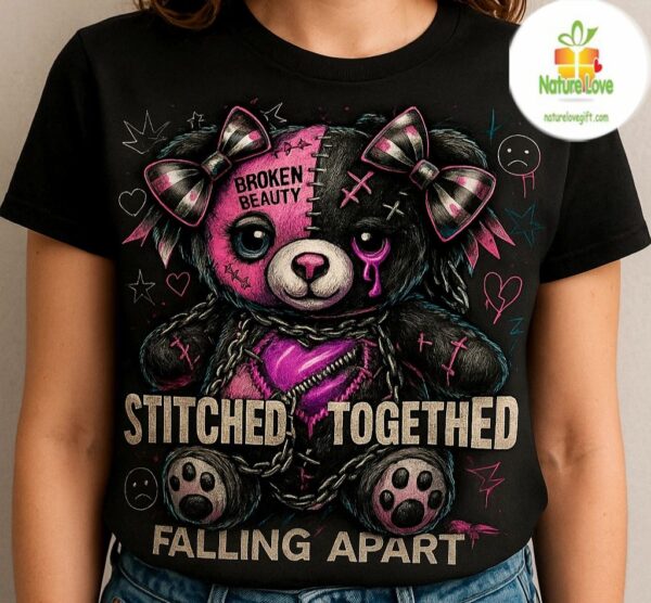 Emo Kawaii Teddy Bear Shirt Gothic Cute Top