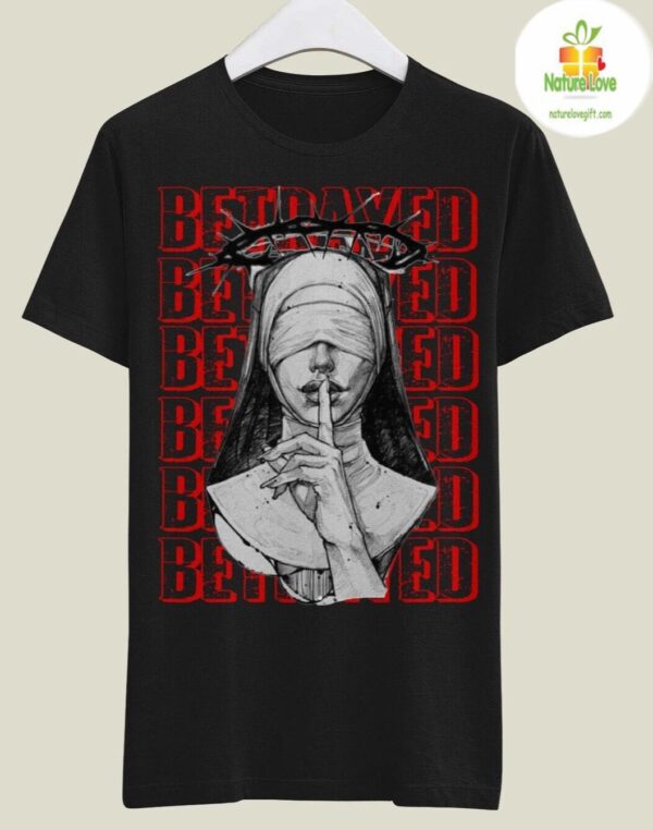 Evil Hands Graphic T-shirt Silent Nun Design