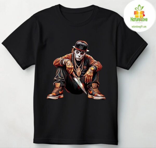 Evil Villain Killer Graphic T-Shirt Streetwear Tee for Men