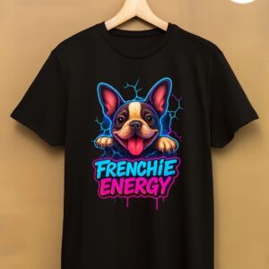 Frenchie Energy T shirt Cute French Bulldog Dog Lover Graphic Tee Shirt Unisex 2