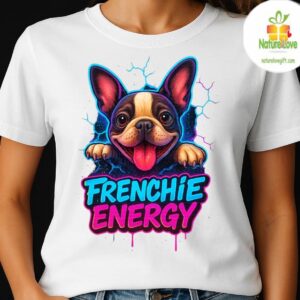 Frenchie Energy T shirt Cute French Bulldog Dog Lover Graphic Tee Shirt Unisex 7