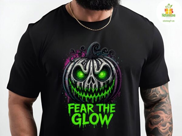 Glow in the Dark Halloween Tee Scary Face Limited Edition Custom