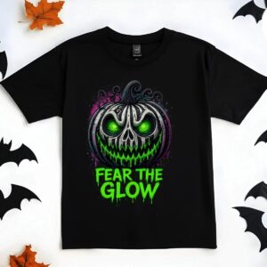 Exclusive Limited Edition Custom Scary Face Glow in the dark Halloween Tee 3