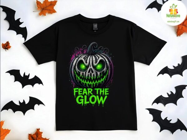 Glow in the Dark Halloween Tee Scary Face Limited Edition Custom