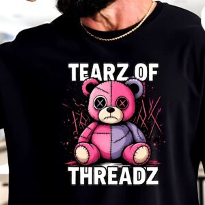Gothic T-shirt Sad Patch Bear Tee Limited Edition Streetwear Tearz Of Threadz