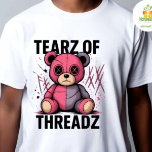 Tearz Of Threadz Sad Patch Bear T shirt Gothic Streetwear Tee limited Edition 2