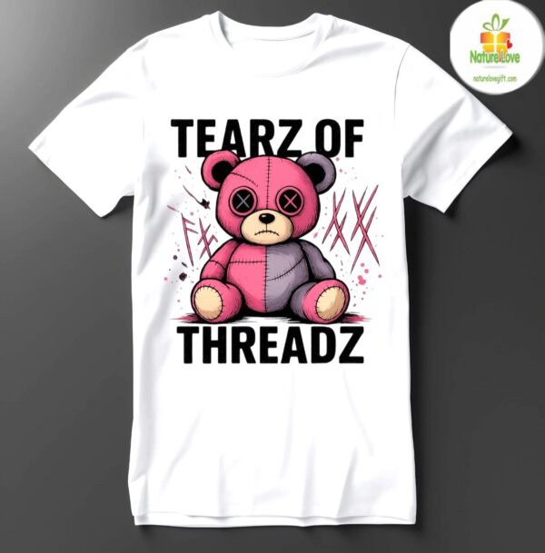 Gothic T-shirt Sad Patch Bear Tee Limited Edition Streetwear Tearz Of Threadz