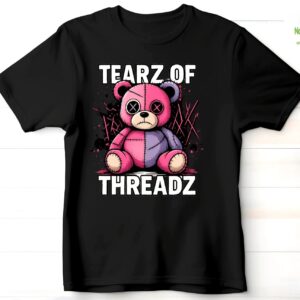 Tearz Of Threadz Sad Patch Bear T shirt Gothic Streetwear Tee limited Edition 4