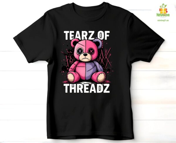 Gothic T-shirt Sad Patch Bear Tee Limited Edition Streetwear Tearz Of Threadz