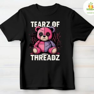 Tearz Of Threadz Sad Patch Bear T shirt Gothic Streetwear Tee limited Edition 6