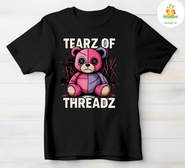 Gothic T-shirt Sad Patch Bear Tee Limited Edition Streetwear Tearz Of Threadz