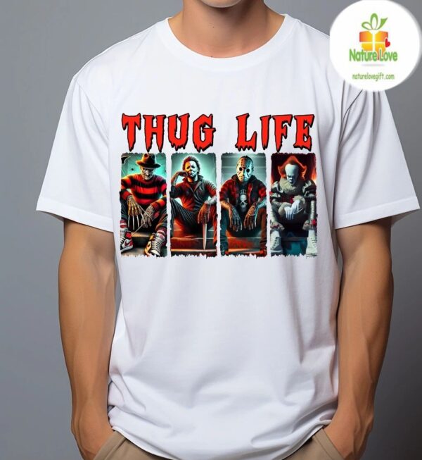 Halloween Thug Life Horror T-Shirt Unisex Tee