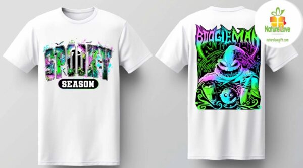 Halloween T-Shirt Spooky Season Neon Boogieman Unisex Tee