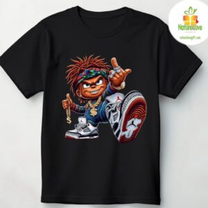 Hiphop Kid Rapper Cartoon Graphic Tee Hophop Streetwear 4