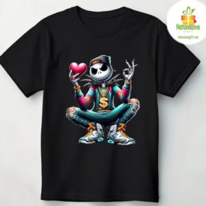 Hiphop Skeleton Graphic Tee Inspired By Jack Skellington Shirt 2