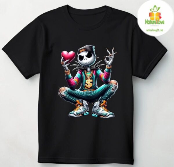 Hip Hop Skeleton Tee Jack Skellington Inspired Shirt