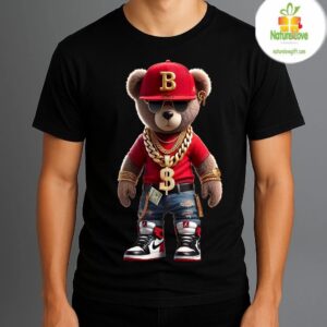 Hip Hop Teddy Bear Streetwear T-Shirt for Boys Youth Exclusive Collection