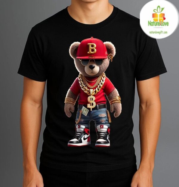 Hip Hop Teddy Bear Streetwear T-Shirt for Boys Youth Exclusive Collection
