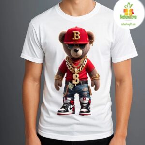 Exclusive Collection Hip Hop Teddy Bear Streetwear Boys Youth T Shirt 2