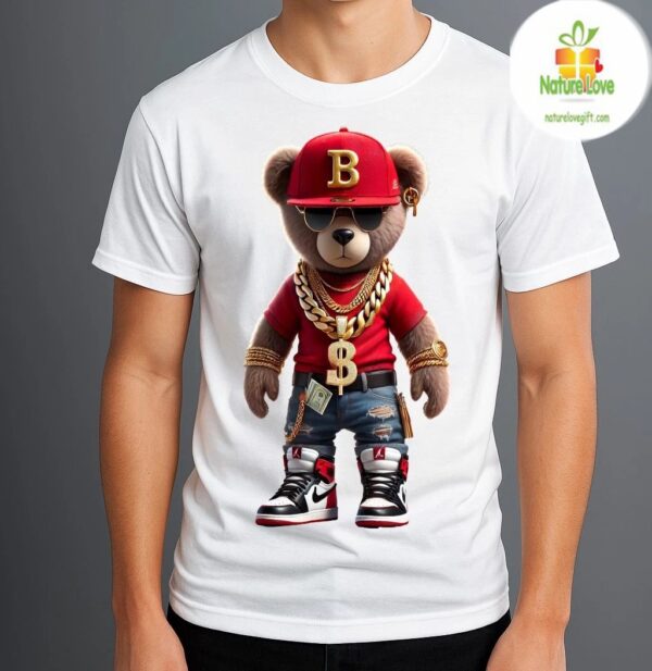 Hip Hop Teddy Bear Streetwear T-Shirt for Boys Youth Exclusive Collection
