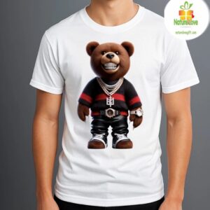 Exclusive Hip Hop Teddy Bear Tee Cool Urban Streetwear Graphic Boys T Shirt 5
