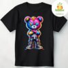 Hip Hop Teddy Bear T Shirt Neon Cartoon Colorful Design