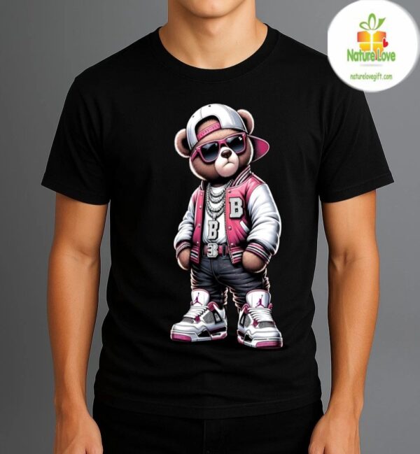 Hip Hop Teddy Bear T-Shirt Streetwear Boys Youth Exclusive Collection Tee