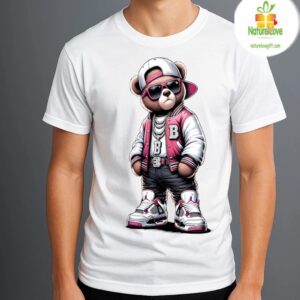 Exclusive Collection Hip Hop Teddy Bear Tee Bear Streetwear Boys Youth T shirt 2