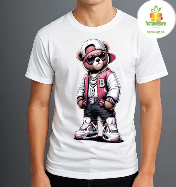 Hip Hop Teddy Bear T-Shirt Streetwear Boys Youth Exclusive Collection Tee