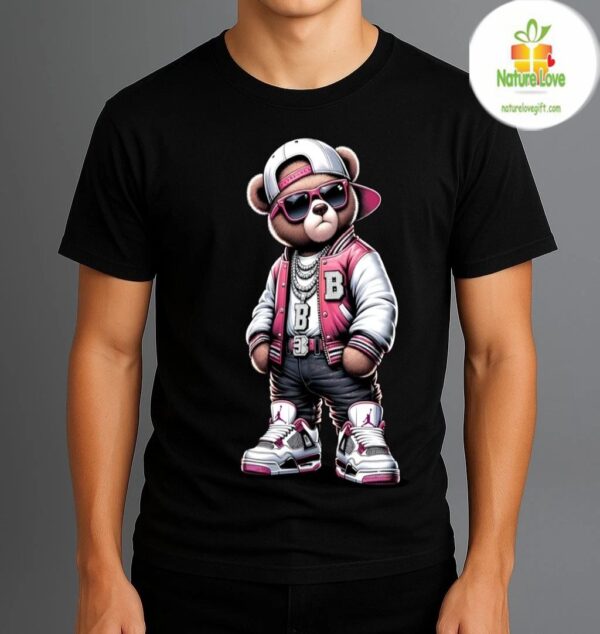 Hip Hop Teddy Bear T-Shirt Streetwear Boys Youth Exclusive Collection Tee