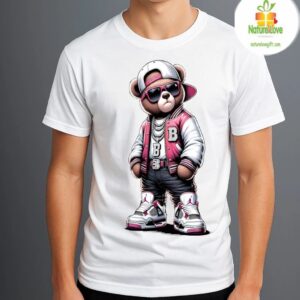 Exclusive Collection Hip Hop Teddy Bear Tee Bear Streetwear Boys Youth T shirt 5