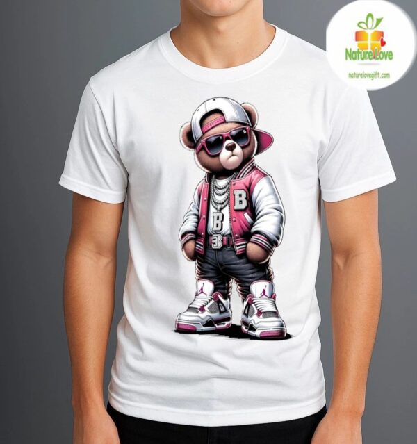 Hip Hop Teddy Bear T-Shirt Streetwear Boys Youth Exclusive Collection Tee