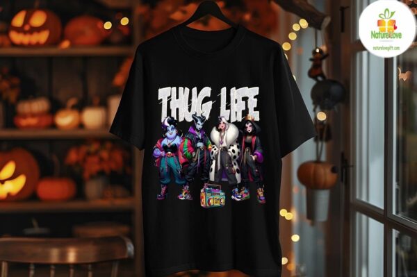 Hip Hop Thug Life Villain Queens Cartoon Streetwear Tee
