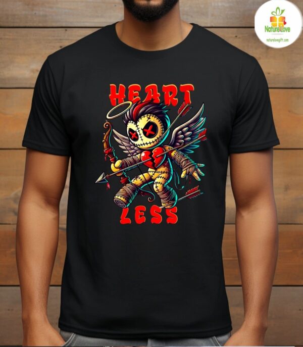 Horror Cartoon Graphic T-Shirt Funny Scary Heartless Design