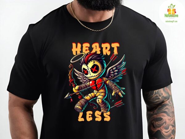 Horror Cartoon Graphic T-Shirt Funny Scary Heartless Design
