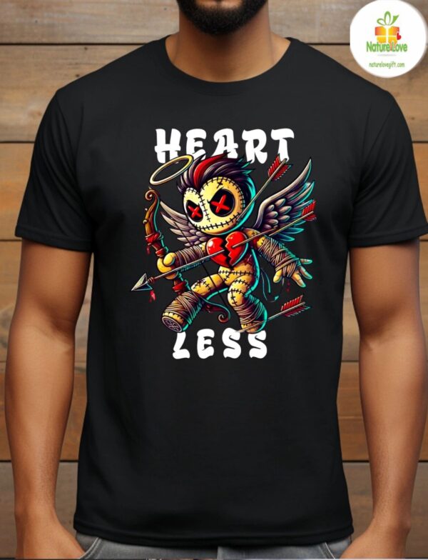 Horror Cartoon Graphic T-Shirt Funny Scary Heartless Design