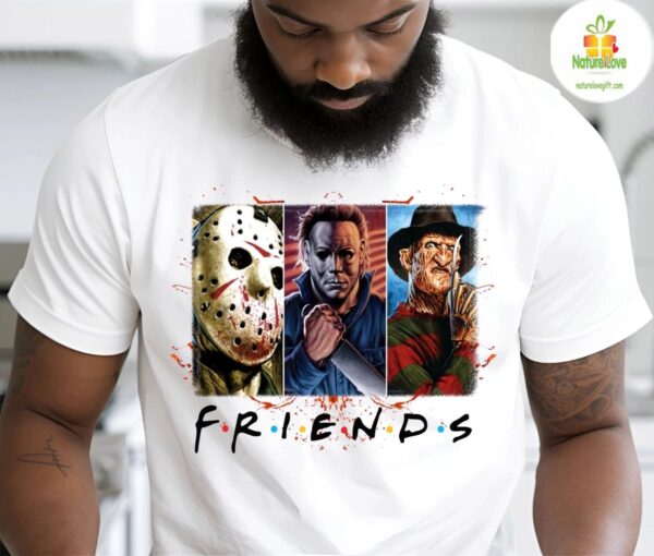 Horror Crew Graphic Tee Halloween Streetwear Parody Shirt
