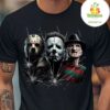 Horror Killer Characters Graphic Tee Crew Neck T-Shirt
