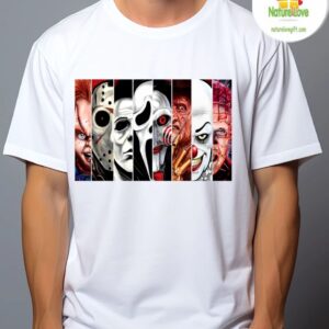 Halloween Icon Horror Movie Killers Mashup Characters T shirt For Men And Women 3