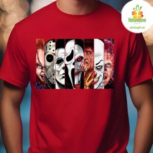 Halloween Icon Horror Movie Killers Mashup Characters T shirt For Men And Women 6