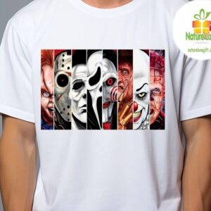 Halloween Icon Horror Movie Killers Mashup Characters T shirt For Men And Women 7
