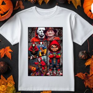 Classic Horror Movie Inspired Shirt Iconic Figures Graphic Tee 2