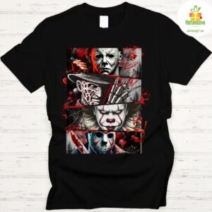 Horror Movie Tshirt Halloween Fan Gift for Horror Icons Fans