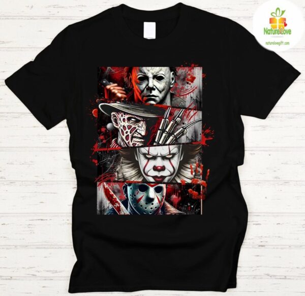 Horror Movie Tshirt Halloween Fan Gift for Horror Icons Fans